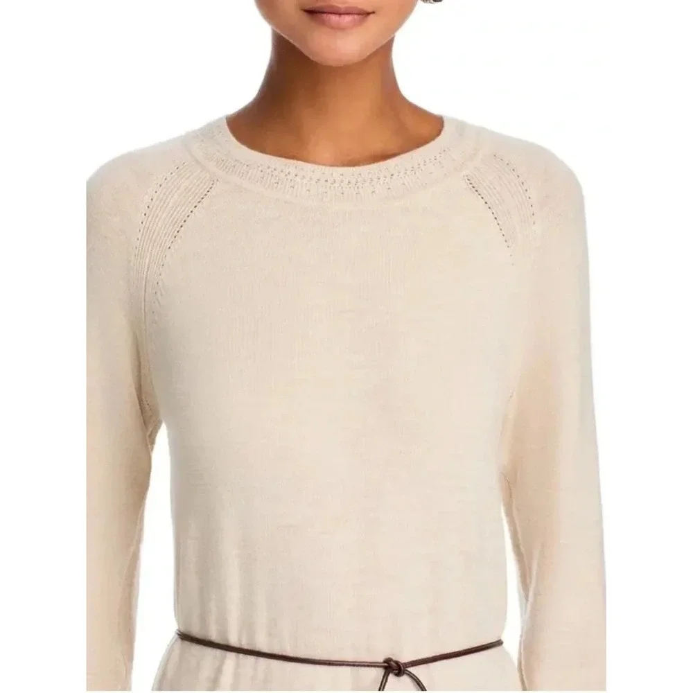 Rag & Bone Belted Maxi Sweater Dress Size XS Ivory Wool Blend Loren $498